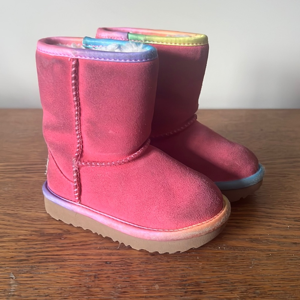 Rainbow pink toddler Uggs